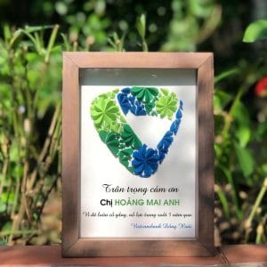 tranh giấy 3D thủ công cá nhân hóa, xếp giấy, màu sắc theo yêu cầu, mẫu logo