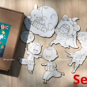 Set tô màu gỗ chủ đề trung thu chưa tô màu