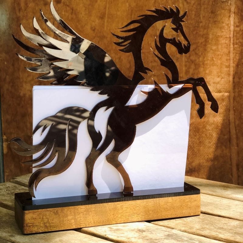 Lịch năm mới 2026 - Mẫu MÃ ĐÁO THÀNH CÔNG - đế gỗ phối với mica, khắc chữ / in logo theo yêu cầu - Ảnh 4